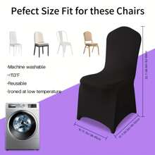 PcsStretch Spandex Chair Cover White Black Polyester Chair Slipcovers Dining Living Room Universal Fitted Chair Slipcovers Protector For Wedding Party Holidays Banquet Celebration