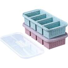 Silicone Freezer Tray With Lids, Perfect For Storing Broth, Leftovers, Rice, Sauce And More, Silicone Soup Freezer Molds For Meal Prepping - Blueberry - Sprinkels Edition - 查看 2