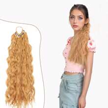 The Synthetic 24-Inch Rubber Band Elastic Wavy Ponytail Wig Is Easy To Wear And Suitable For Women's Daily Wear