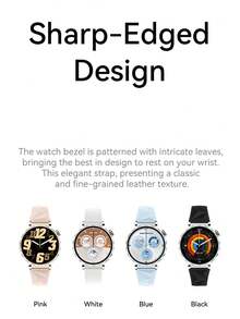 Microwear Reloj inteligente multifuncional, compatible con llamadas inalámbricas/música, recordatorio de SMS, recordatorio de sedentarismo, carátula y fondo de pantalla personalizables, múltiples modos deportivos. Compatible con teléfonos Android e iOS. Unisex - Oro rosa - Ver 8