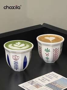 choxila 1个中东陶瓷咖啡杯 - 浓缩咖啡杯和茶杯，非常适合卧室、客厅、下午茶，也是节日礼物的理想之选，更是沙特国庆日的完美礼物。 - 咖啡杯 - 查看 2