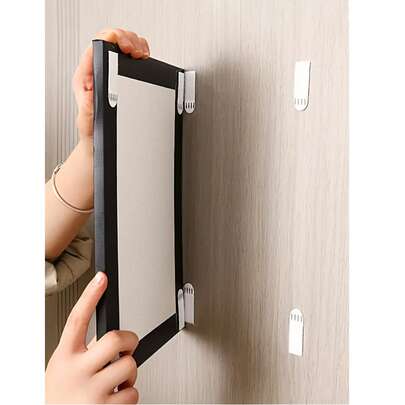 12/24pcs Double-Sided Removable Adhesive Hanging Hooks, No Drilling Required For Frames And Artworks, Waterproof Sticky Installation