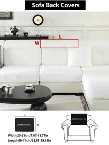 1pc Stretch Sofa Cover Non-Slip All-Inclusive Sofa Seat Cover Universal Sofa Cushion Cover Fabric Thickened Sofa Cover Cloth Machine Washable Dust-Proof And Dirt-Resistant Home Decoration Pet-Friendly Protective Cover White Fresh And Simple Room Decoration Adjustable Corner Sofa Cover Suitable For Bedroom, Office, Living Room Combination And L-Shaped Sofa Blanket And 1234 Seat Cover