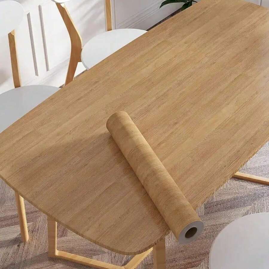 1 Roll Wood Grain Self-Adhesive Removable Wallpaper, Suitable For Countertops, Cabinets, Tables, Wardrobes In Rustic Style, Wall Decal, Peelable Wall Panels, Wallpaper Room Decor Home Decor Living Room Decor House Decor Wall Paper Wallpapers Kitchen Kitchen Decor Wall Art Wall Stickers Wall Decor Wall Sticker