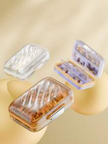 7-Day Portable Pill Box With Lid, Medication Organizer Case, Lightweight Small Drug Storage Container - Multicolor - View 7