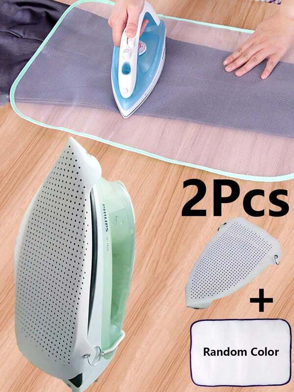 2Pcs/Set Premium Iron Protectors & High Temperature Resistant Ironing Mesh Mat, Durable, Easy-To-Install Steam Tron Protectors, Protective Clothes Ironing Pad Suitable For Daily Use, Thick Ironing Insulation Net For Coats, Suits, Work Clothes