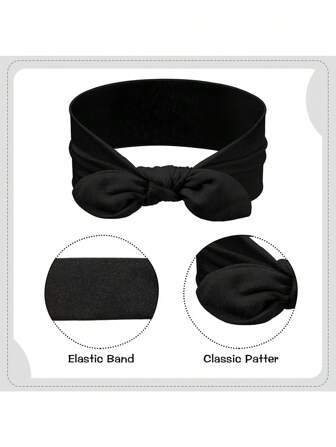 Women Bandana Retro Rabbit Ear Elastic Criss-Cross Sports Headband, Sweat Absorbent Yoga Hair Accessory Hair Accessories