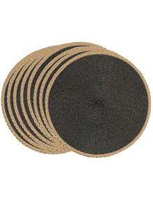 14 Inch Round Woven Placemat, 2/6 Pcs Washable Heatproof Placemats For Dining Table, Non-Slip For Indoor/Outdoor Use, Suitable For Dinner, Events, Family Gatherings, Thanksgiving, Christmas, Easter