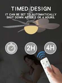1 pezzo Ventilatore da soffitto a LED con luce e telecomando, ventilatore a 6 pale con spina, intensità luminosa e velocità del vento regolabili, adatto per soggiorno, camera da letto, cucina e ristorante - illuminazione smart per la casa bianca