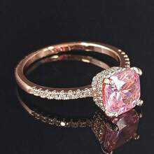 1 pieza Anillo de moda para mujer, estilo dulce y elegante, anillo de aleación con circonita incrustada, adecuado para el Día de San Valentín, vacaciones, ir al trabajo, citas, fiestas, bodas, compromisos, como regalo para esposa, novia, madre, aniversario, Año Nuevo, apto para todas las estaciones
