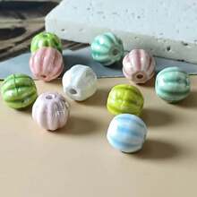 5/10pcs Multi-Style Ocean Series Beads, Fashion Decorative Beads Include Fish, Seashell, Lantern, Turtle, Ceramic Beads For DIY Jewelry