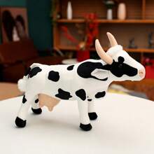 Plush Cow Stuffed Animal Doll, Cartoon Calf Doll, Chinese Zodiac Ox Soft Doll, Kids Birthday Gift, Photo Prop, Decorative Figurine
