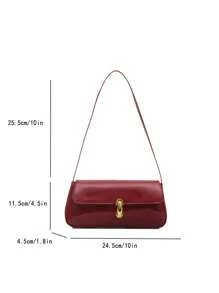 Bolso de solapa informal y sencillo de piel sintética. Adecuado para compras, monedero, estudiantes, mujeres jóvenes y mujeres de oficina. Perfecto para la oficina, la universidad, el trabajo, los negocios, los desplazamientos, las actividades al aire libre, los viajes y los picnics.
