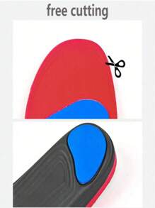 1 Pair Of Unisex Full Foot Massage Shock-Absorbing Insoles For Work Shoes And Sneakers Board Shoes