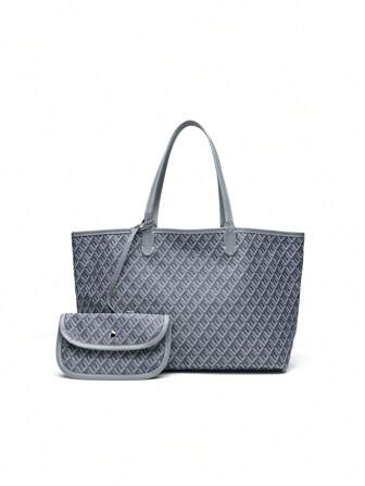 女士时尚新款简约托特包套装单肩包大容量手提包通勤百搭女士手提包钱包学生单肩包