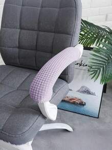 2pcs Elastic Stretchable Office Chair Arm Covers - Removable Washable Polyester Armrest Slipcovers Fit For Gaming & Desk Chairs Armrest Pads Covers For Universal Office And Gaming Chairs