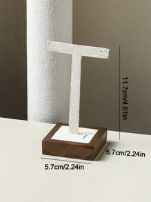 1pc Walnut Wood Earring Display Rack, Jewelry Storage Organizer & Photo Prop For Women Storage Organizer Travel Essentials Back To School Dormitory Storage Fall Decor