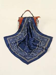 1 件/4 件时尚嘻哈头带，男士头巾，颈巾，头饰，腕带，方形佩斯利印花手帕 50*50 厘米 - 佩斯利印花50方巾 - 查看 4