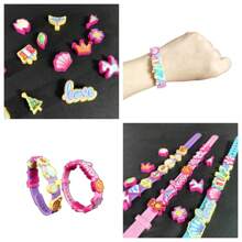 Pulseras de cuentas divertidas para niños, joyería para niñas, bolsos hechos a mano, regalos hechos a mano para niños, regalos de graduación para niños y niñas (color de la pulsera al azar)