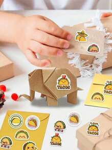 500 Sheets/Roll, Adhesive Tape, Hot Cartoon, Mexican Food, Hand Account Material, Decorative Letter, Sealing School Supplies,Back To School