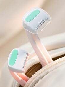 10 件女性比基尼修剪器，温和美容师，防水干湿两用剃须刀，比基尼、腿部、腋下、面部和身体毛发去除器，钢制剃须刀，剃须和修剪私密部位的理想选择 - 粉色 - 查看 7