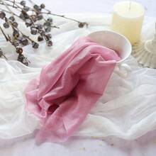 12 件多色闪亮涤纶薄雪纺方形纯色手工餐巾 46*46 厘米/18*18 英寸，适用于派对、婚礼、圣诞节、日常使用、餐厅、咖啡厅装饰、餐具、杯垫 - 彩色 - 查看 6