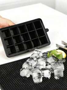 1 Stück Silikon Quadratische Eiswürfelform, Einfacher Auslöse & Antihaftbeschichtung, Benutzerfreundliche 15-Fach Eiswürfelform, für den Kühlschrank, Mehrteilige Eiswürfelform zum Herstellen von Eiswürfeln für Getränke, Cocktails und Kaffee, geeignet für Zuhause, Bar und Partys, liefert kristallklare und gleichmäßige Eiswürfel, unverzichtbares Küchen- und Bar-Accessoire