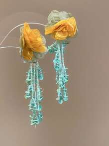 Boucles d'oreilles pendantes minimalistes à pampilles colorées en forme d'étoile, à la mode et polyvalentes pour femmes