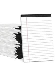 A4 Writing Pad, Narrow Grid Writing Notebook - Colored Notebook 21.4 X29.6cm Lined Notebook, Perforated Notebook -50 Sheets, School Supplies,Back To School - Multicolor - View 7