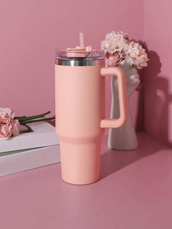 1pc-1200ML/40oz Handle Ice King Insulated Cup 304 Car Cup Insulated Cold Beer Cola Car Water Cup