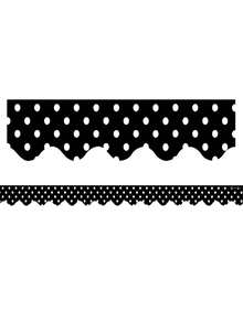 212 Main TCR4671-6 Black Mini Polka Dots Border Trim - Pack Of 6 - 彩色 - 查看 2