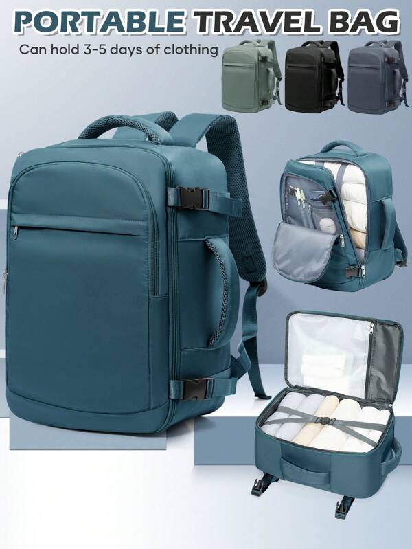 Plecak podróżny, plecak podróżny, plecak turystyczny z nylonu o dużej pojemności, wodoodporny, do użytku na zewnątrz, plecak na komputer, do podróży, na kemping, na piesze wędrówki, dla mężczyzn, prezent dla mamy, taty, córki, przyjaciółki, akcesoria podróżne, biznesowy, funkcjonalny plecak dla chłopców, torba na komputer, pasek do bagażu, do szkoły, na studia, do biznesu, na zewnątrz, dla pierwszoklasisty, prezent dla chłopaka i taty, torba podróżna