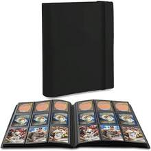 Trading Card Binder Holder, 9-Pocket Sports Card Collector Binder Album For TCG, MTG, , Photo Card, Football, Basketball, Hockey And Baseball Cards - 20 Pages, 360 Card Capacity - Black - màu đen - Xem 1