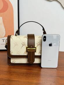 复古大容量手提包，奢华 PU 斜挎包，女士经典休闲手提包和单肩包