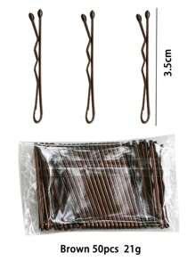 50pcs Women All-Match Minimalist Black, Brown, Gold Simple Straight Barrettes, Fashion Versatile Elegant Hair Clips For Daily Outfit, Hairstyle, Face Washing, Makeup Accessories, Claw Clips, Hair Slide, Hair Claws, School Stuff