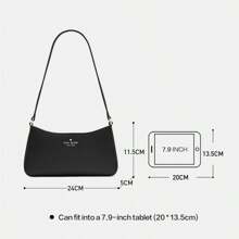 Kate Spade Bolso de hombro de piel negra para mujer, tipo clutch, tipo hobo, con cierre de cremallera.