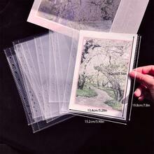 A5A6A8M5波浪纹透明活页夹亚克力透明文件夹坚固材质活页夹书套可用作笔记本计划簿计划卡收纳簿贴纸簿相册文具