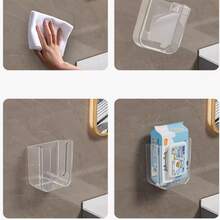 1PC Wall Mounted Wet Wipe Storage Box Without Punching Wet Wipe Dispenser, Suitable For Bathroom, Kitchen, Bedroom Household Wet Wipe Storage Bathroom Accessories