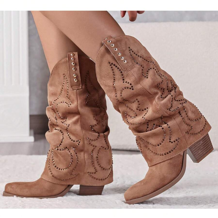 Women's Fashion Boots - Camel - View 1