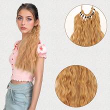 The Synthetic 24-Inch Rubber Band Elastic Wavy Ponytail Wig Is Easy To Wear And Suitable For Women's Daily Wear