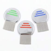 3pcs Lice Comb Set (Random Colors), Lice Care, Individual Packaging. Professional Stainless Steel Lice And Nit Comb, Round Pointed Tips To Remove Eggs, Providing Comfort - Multicolor - View 9