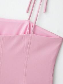 Women's Solid Color Fashion Bow Decor Camisole Top