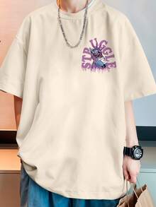 Camiseta Oversized Streetwear Estátula Liberdade NY Grafitti REF 7212 FLUXOGEEK - Caqui - Visão 6