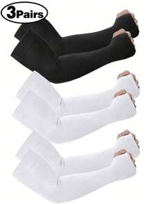 1 Pair Women UV Protection And Mosquito-Repellent Cooling Arm Sleeves, Suitable For Outdoor Activities
