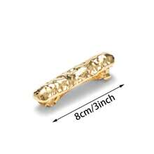 3 pièces Barrettes à cheveux élégantes en métal géométrique demi-cercle avec barre liquide, convient pour un usage quotidien, idéal en cadeau. Accessoires pour cheveux, attaches-cheveux, élastiques à cheveux, bandes en caoutchouc pour cheveux