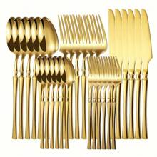 20/30pcs Elegant Golden Tableware Cutlery Set, Suitable For Home Gatherings