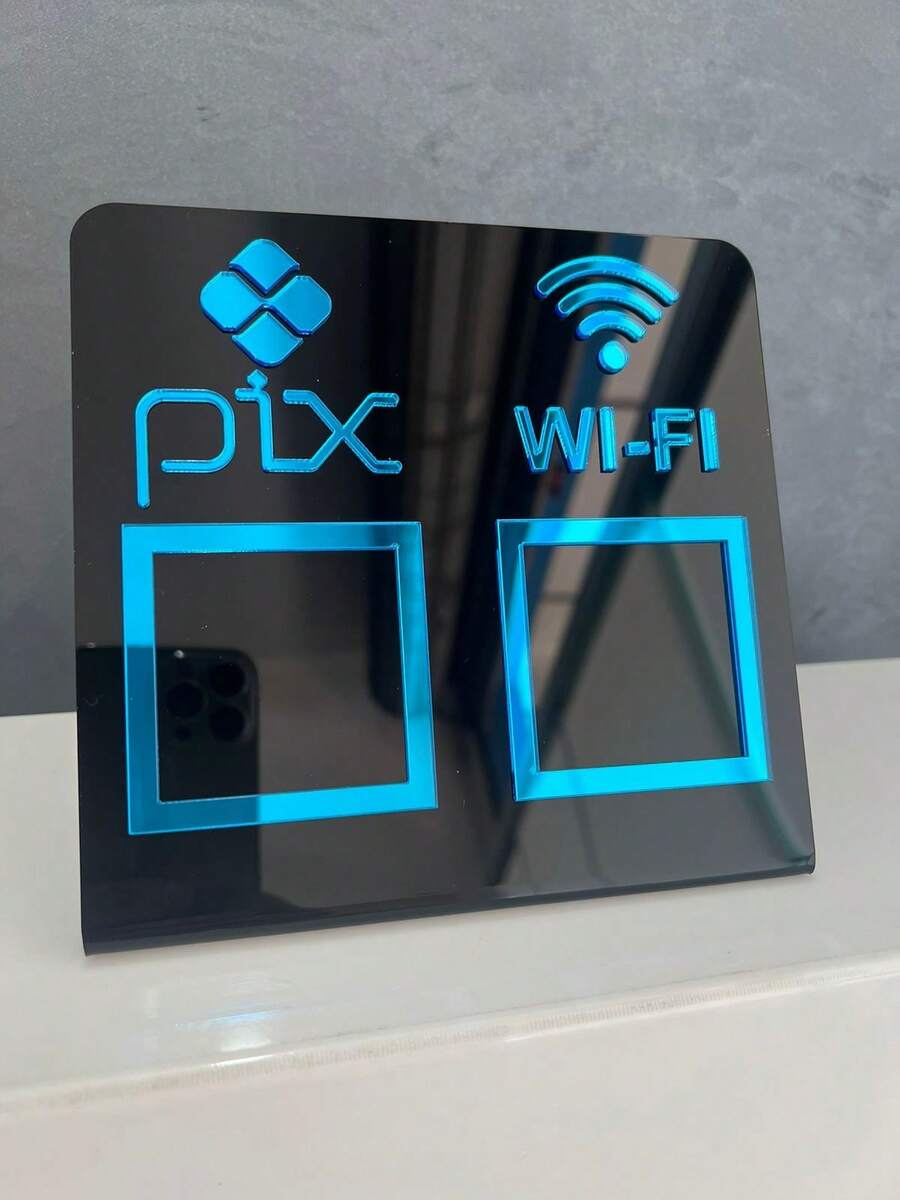 Pix Display Board Table Counter PIX And WI-FI - 黑色與藍色 - 查看 1