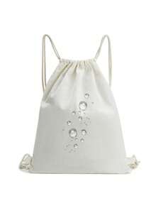 New Canvas Bag Shoulders Drawstring Bundle Pockets Shopping Student Backpack Bag Portable Travel Accessories - Beige - View 5