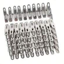 20/100 Stücke Edelstahl Wäscheklammern - Schwerlast rutschfeste windfeste Metallklammern für Wäsche, Unterwäsche, Socken - langanhaltend rostbeständiger Gebrauch innen/außen, Sichere Griff Kleidung Trocknung Pins, Wäsche Zubehör, Socken Organizer, schlankes Design, robuste Konstruktion, Haushaltswaren, Wäscheklammern