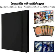 Trading Card Binder Holder, 9-Pocket Sports Card Collector Binder Album For TCG, MTG, , Photo Card, Football, Basketball, Hockey And Baseball Cards - 20 Pages, 360 Card Capacity - Black - màu đen - Xem 7